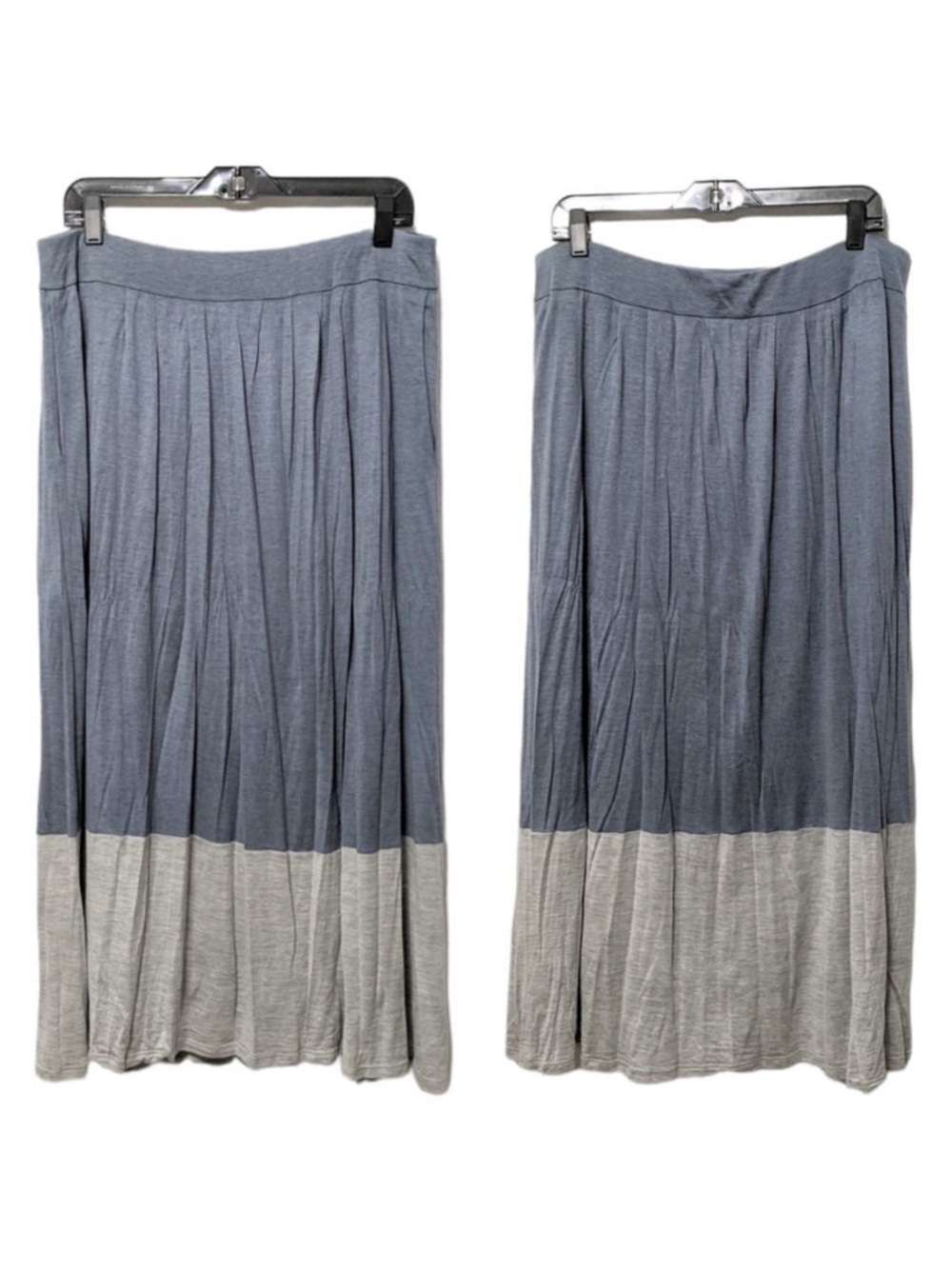 EILEEN FISHER Colorblock Jersey Maxi Skirt L